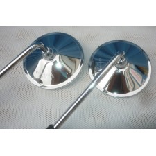 ZRCÁTKA PÁR - CHROMOVANÁ  - M10X1,25  - KULATÁ, LOMENÁ  - S HOMOLOGACÍ 